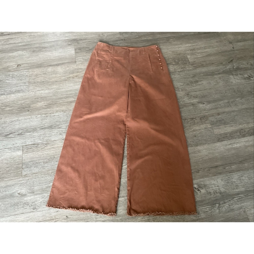 A loves A Brown Wide leg Raw Hem Womens Pants Size 6
